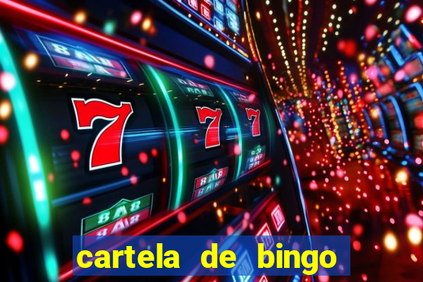 cartela de bingo pra imprimir