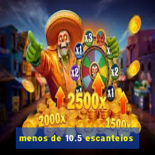 menos de 10.5 escanteios