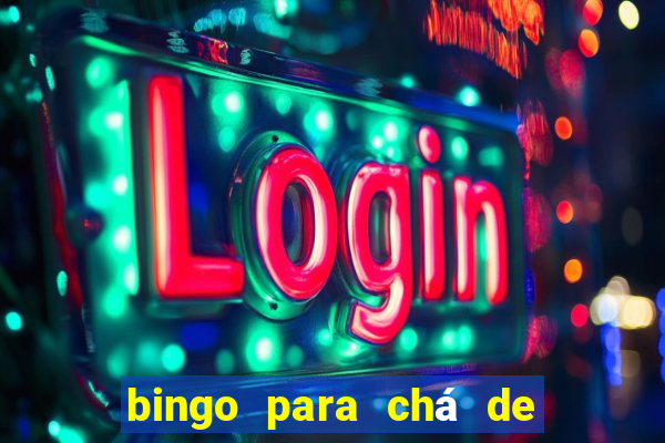 bingo para chá de bebê para imprimir grátis