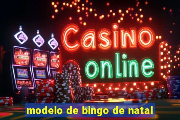 modelo de bingo de natal