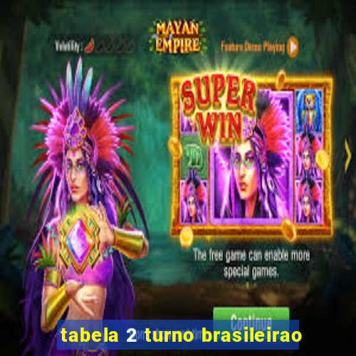 tabela 2 turno brasileirao