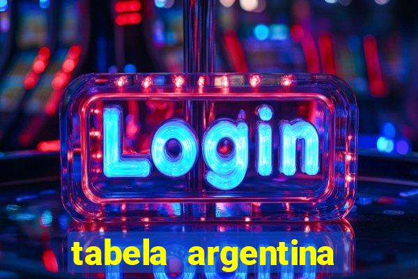 tabela argentina torneo betano