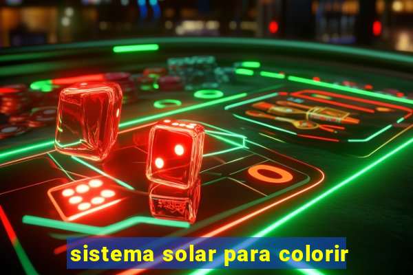 sistema solar para colorir