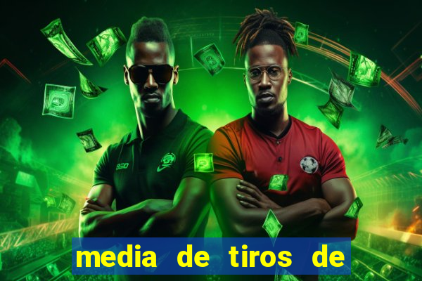 media de tiros de meta por jogo