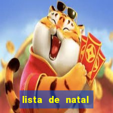 lista de natal para imprimir