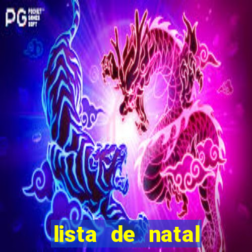 lista de natal para imprimir