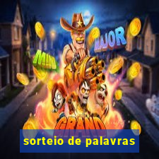 sorteio de palavras