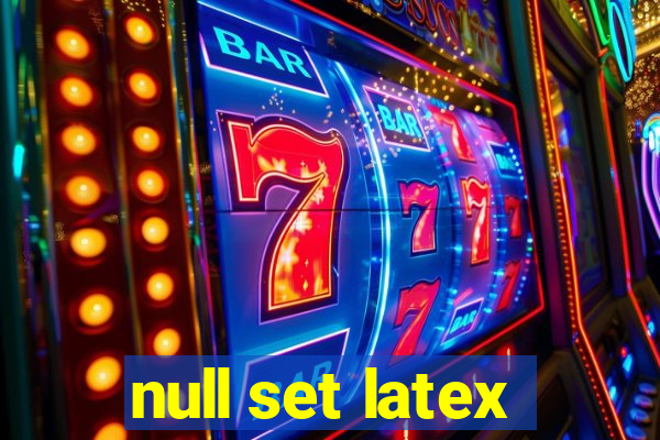 null set latex