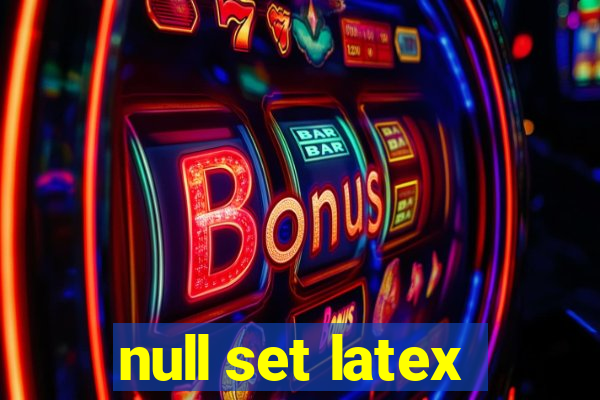 null set latex