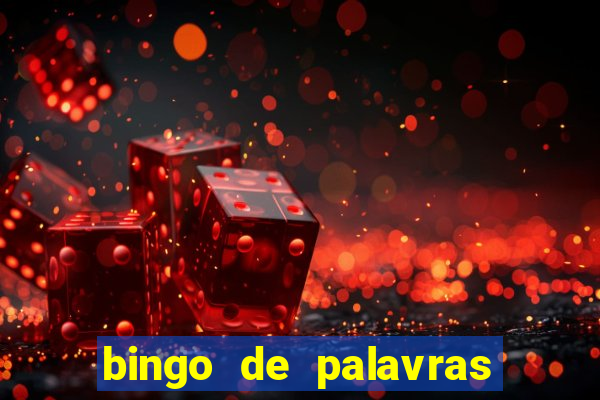 bingo de palavras 3 ano