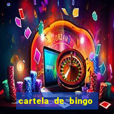 cartela de bingo cha de panela