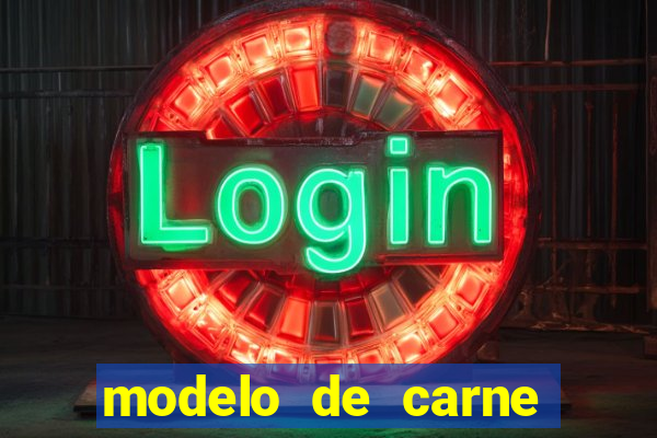 modelo de carne para pagamento