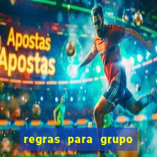 regras para grupo de futebol no whatsapp