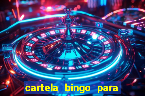 cartela bingo para cha de cozinha imprimir gratis