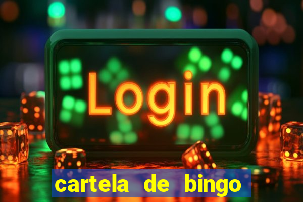 cartela de bingo pra imprimir