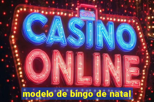 modelo de bingo de natal