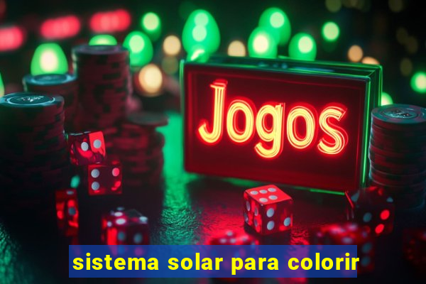 sistema solar para colorir