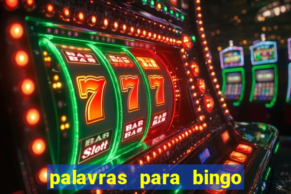 palavras para bingo cha de bebe