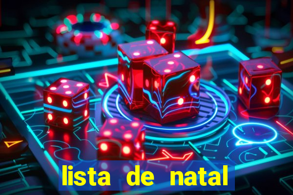 lista de natal para imprimir