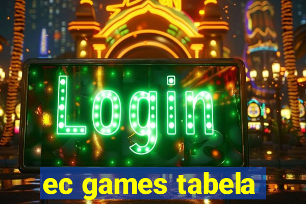 ec games tabela