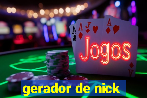 gerador de nick