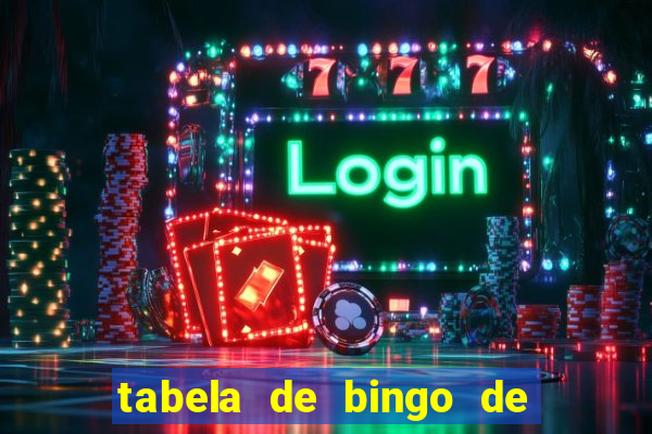 tabela de bingo de 1 a 100