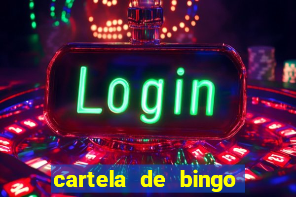 cartela de bingo cha de bebe